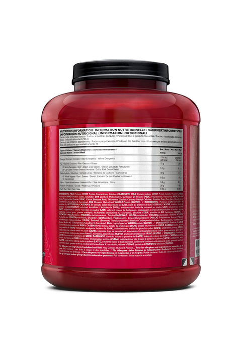 BSN True Mass, Strawberry Milkshake - 2640 grams | High-Quality Weight Gainers & Carbs | MySupplementShop.co.uk