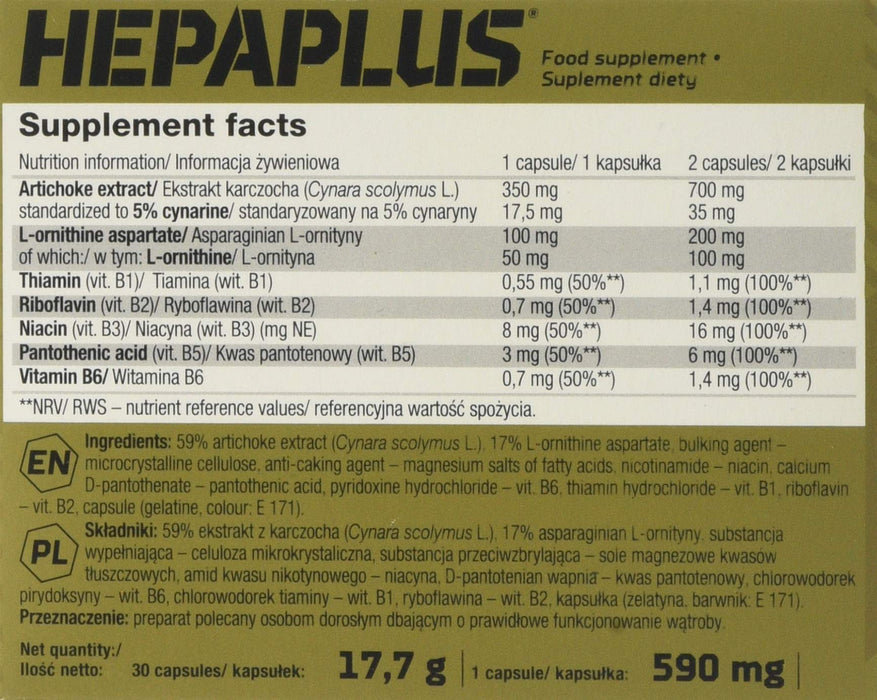 Olimp Nutrition Hepaplus - 30 caps | High-Quality Vitamins, Minerals & Supplements | MySupplementShop.co.uk