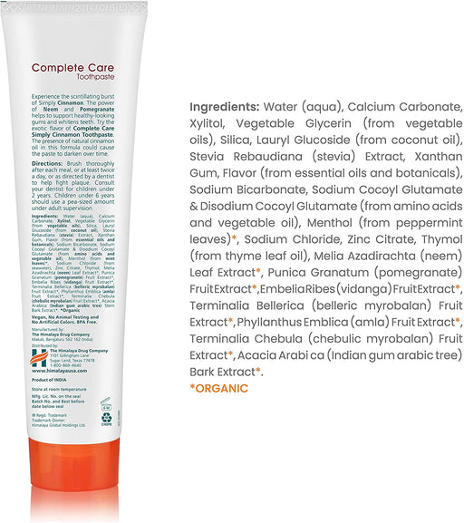 Himalaya Herbals Botanique Complete Care Toothpaste Simply Cinnamon 150g | High-Quality Health Foods | MySupplementShop.co.uk