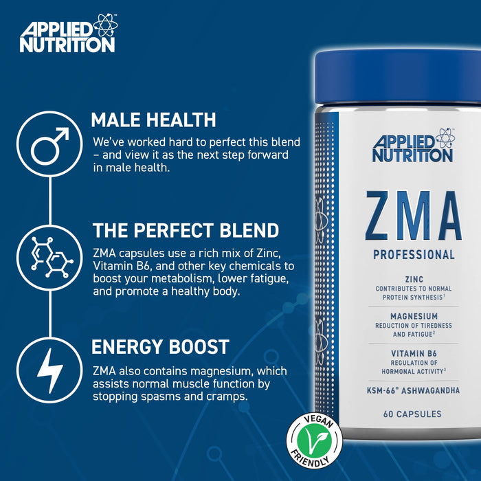 Applied Nutrition ZMA Pro - 60 caps | High-Quality Testosterone Boosters | MySupplementShop.co.uk