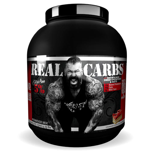 5% Nutrition Real Carbs, Strawberry Shortcake - 1920 grams | High-Quality Weight Gainers & Carbs | MySupplementShop.co.uk