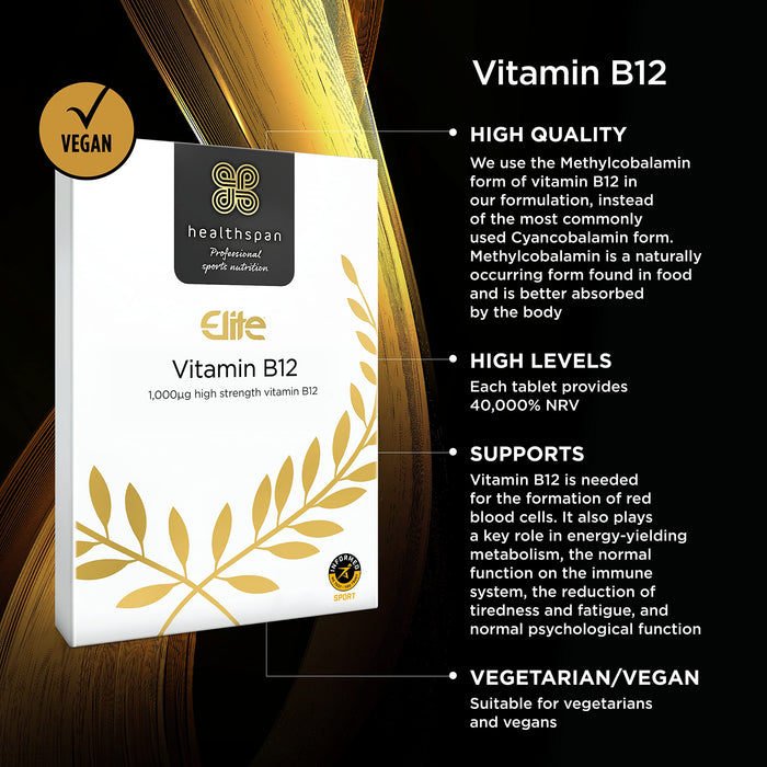 Healthspan Elite Vitamin B12 - 120 tabs - Vitamins, Minerals & Supplements at MySupplementShop by Healthspan