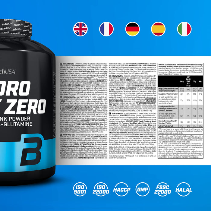 BioTechUSA Hydro Whey Zero, Vanilla - 1816 grams | High-Quality Protein | MySupplementShop.co.uk