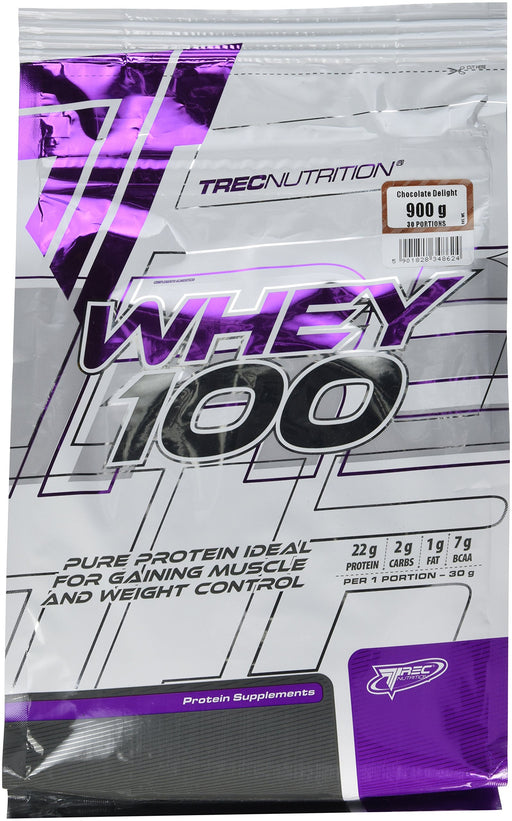 Trec Nutrition Whey 100, Chocolate - 900 grams | High-Quality Protein | MySupplementShop.co.uk