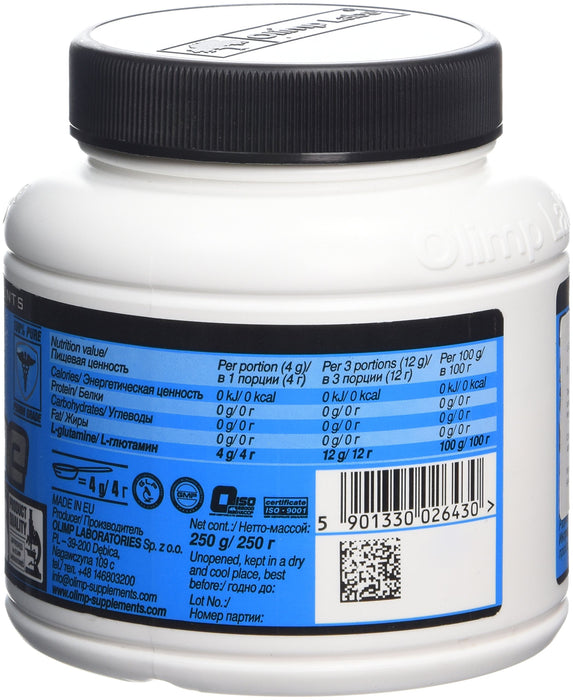 Olimp Nutrition L-Glutamine Powder - 250 grams - L-Glutamine, Glutamine at MySupplementShop by Olimp Nutrition