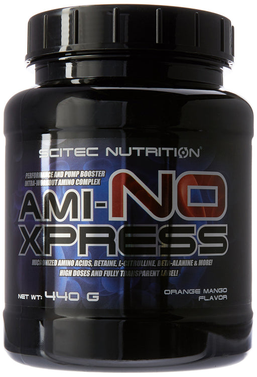SciTec Ami-NO Xpress, Orange Mango - 440 grams | High-Quality Amino Acids and BCAAs | MySupplementShop.co.uk