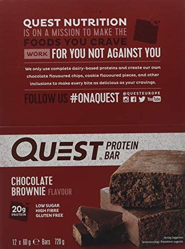 Quest Nutrition Quest Bar 12x60g Chocolate Brownie | High-Quality Protein Bars | MySupplementShop.co.uk