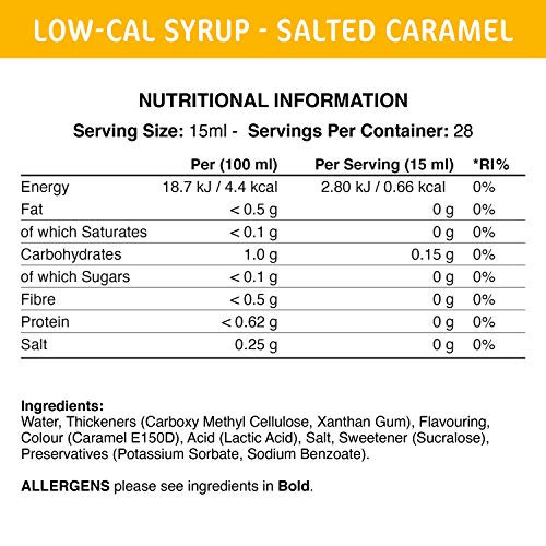 Applied Nutrition Fit Cuisine Low-Cal Syrup Salted Caramel 425ml - Health Foods at MySupplementShop by Fit Cuisine