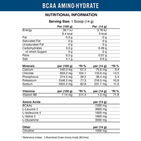 Applied Nutiriton BCAA Amino - Hydrate 1.4kg Icy Blue Raz | High-Quality Nutrition Drinks & Shakes | MySupplementShop.co.uk