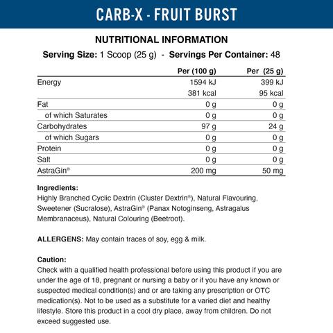 Applied Nutiriton Carb X 1.2kg Fruit Burst | High-Quality Nutrition Drinks & Shakes | MySupplementShop.co.uk