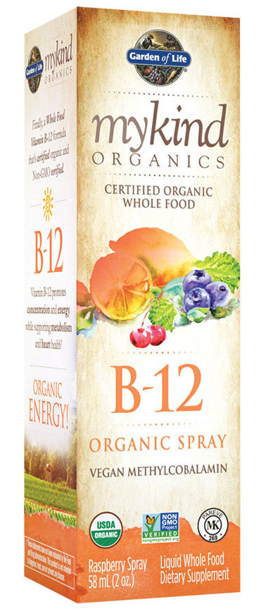 Garden of Life Mykind Organics B-12 Organic Spray, Raspberry - 58 ml. - Vitamins & Minerals at MySupplementShop by Garden of Life