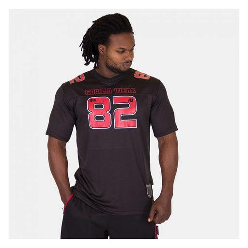 Gorilla Wear Fresno T-Shirt - Black/Red - Small - T-Shirt at MySupplementShop by Gorilla Wear