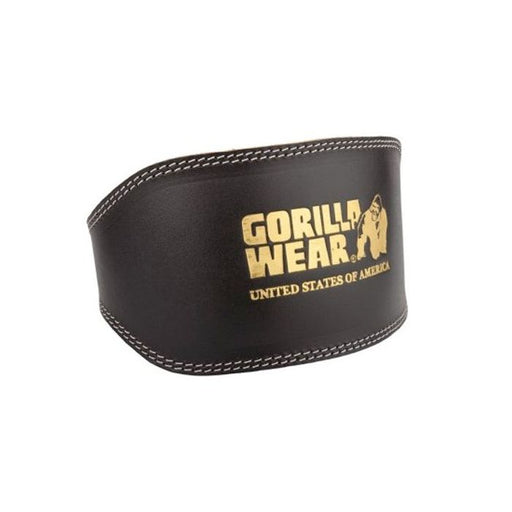 Gorilla Wear Full Leather Padded Belt - Black - Large/XL - Belt at MySupplementShop by Gorilla Wear