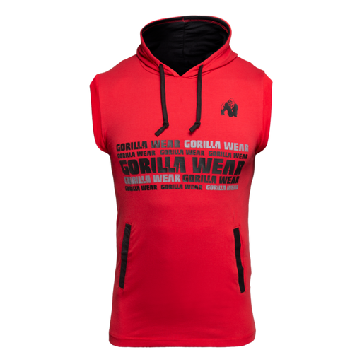 Gorilla Wear Melbourne S/L Hooded T-Shirt - Red - Small - T-Shirt at MySupplementShop by Gorilla Wear