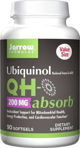 Jarrow Formulas Ubiquinol QH-absorb, 200mg - 90 softgels - Health and Wellbeing at MySupplementShop by Jarrow Formulas