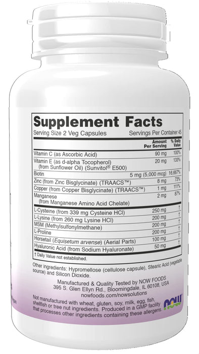 NOW Foods Vegan Hair, Skin & Nails - 90 vcaps - Health and Wellbeing at MySupplementShop by NOW Foods
