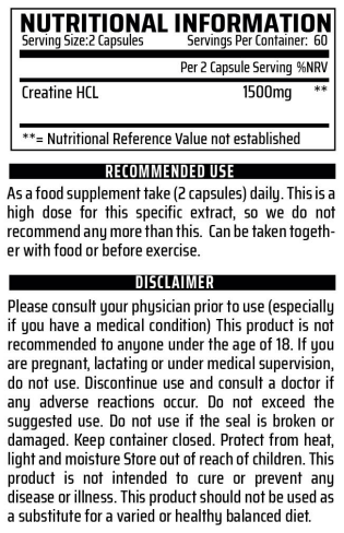 Chemical Warfare CRE-HCL 120Caps - Health Foods at MySupplementShop by Chemical Warfare