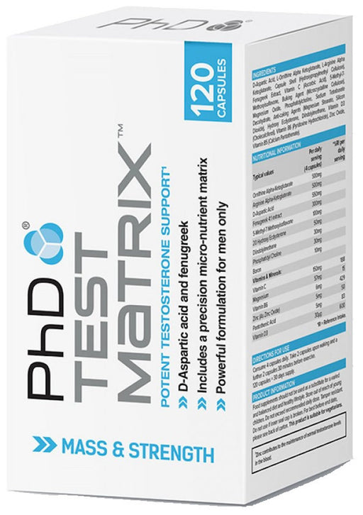 PhD Test Matrix - 120 caps | High-Quality Natural Testosterone Support | MySupplementShop.co.uk