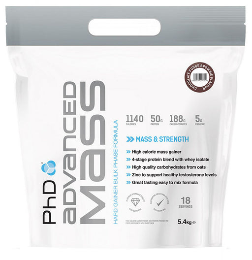 PhD Advanced Mass, Luxury Vanilla - 5400 grams | High-Quality Weight Gainers & Carbs | MySupplementShop.co.uk