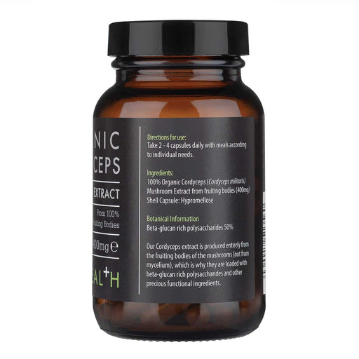 Kiki Health Organic Cordyceps Extract Mushroom 60 Vegicaps | High-Quality Vitamins & Supplements | MySupplementShop.co.uk