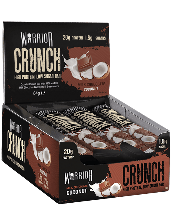 Warrior CRUNCH High Protein Bars 12 x 64g | High-Quality Nutrition Bars | MySupplementShop.co.uk