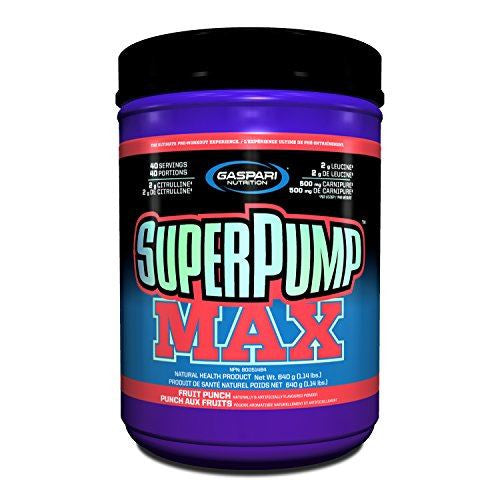 Gaspari Nutrition SuperPump Max 640g Fruit Punch | High-Quality Nitric Oxide Boosters | MySupplementShop.co.uk