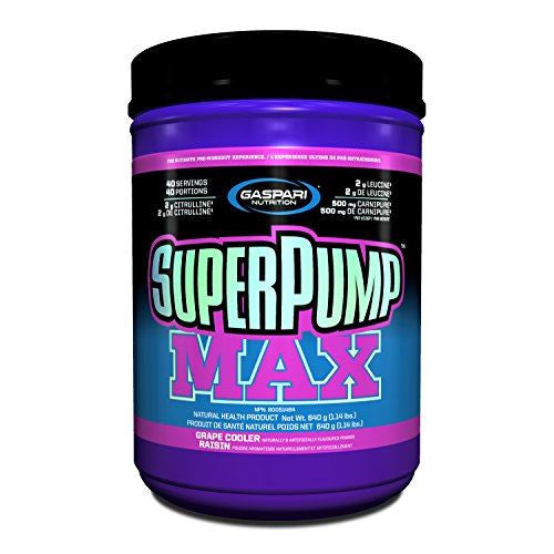 Gaspari Nutrition SuperPump Max 640g Grape Cooler - Nitric Oxide Boosters at MySupplementShop by Gaspari Nutrition