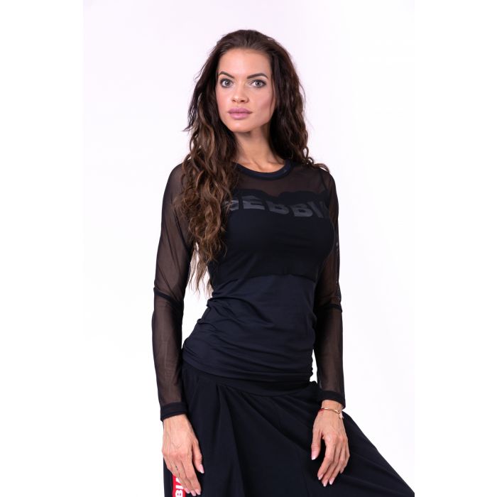 Nebbia Flash Mesh Longsleeve Shirt 664 - Black - Small - Longsleeve Shirt at MySupplementShop by Nebbia