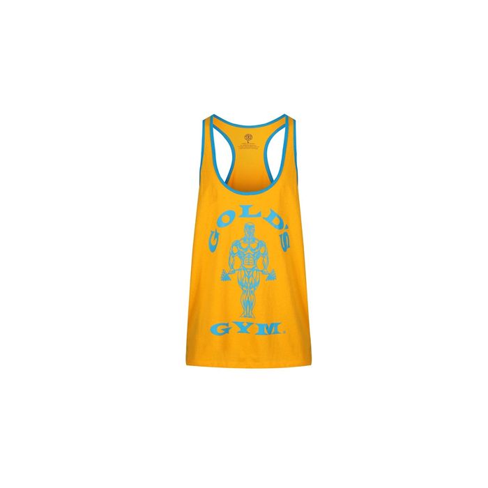 Golds Gym Muscle Joe Contrast Stringe- Gold/Turquoise