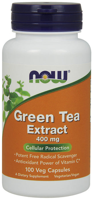 NOW Foods Green Tea Extract, 400mg - 100 vcaps - Health and Wellbeing at MySupplementShop by NOW Foods