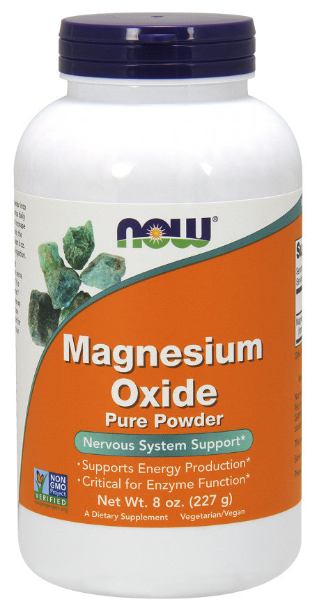 NOW Foods Magnesium Oxide, Pure Powder - 227g | High-Quality Vitamins & Minerals | MySupplementShop.co.uk