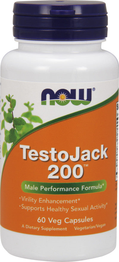 NOW Foods TestoJack 200 - 60 vcaps | High-Quality Natural Testosterone Support | MySupplementShop.co.uk