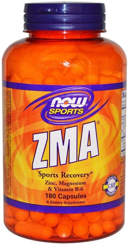 NOW Foods ZMA - Sports Recovery - 180 caps | High-Quality Natural Testosterone Support | MySupplementShop.co.uk