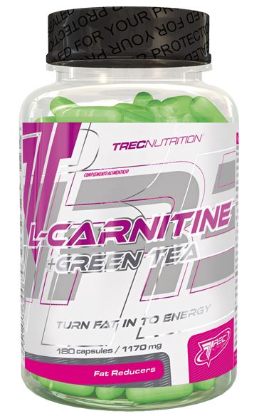 Trec Nutrition L-Carnitine + Green Tea - 180 caps - Amino Acids and BCAAs at MySupplementShop by Trec Nutrition