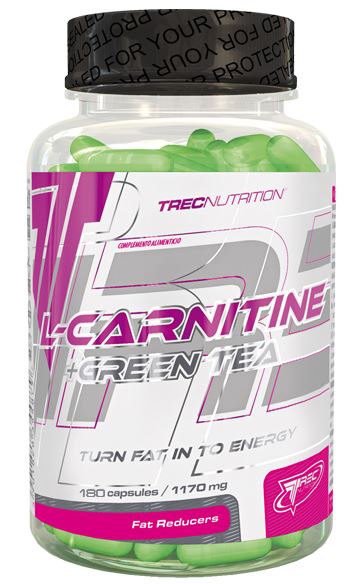 Trec Nutrition L-Carnitine + Green Tea - 180 caps | High-Quality Amino Acids and BCAAs | MySupplementShop.co.uk
