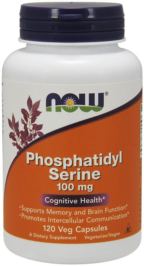 NOW Foods Phosphatidyl Serine, 100mg - 120 vcaps | High-Quality Vitamins, Minerals & Supplements | MySupplementShop.co.uk