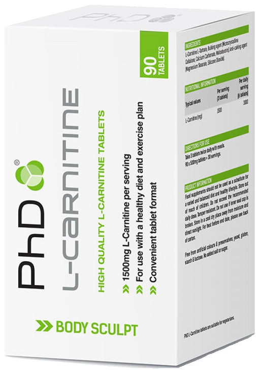 PhD L-Carnitine - 90 tablets | High-Quality Slimming and Weight Management | MySupplementShop.co.uk