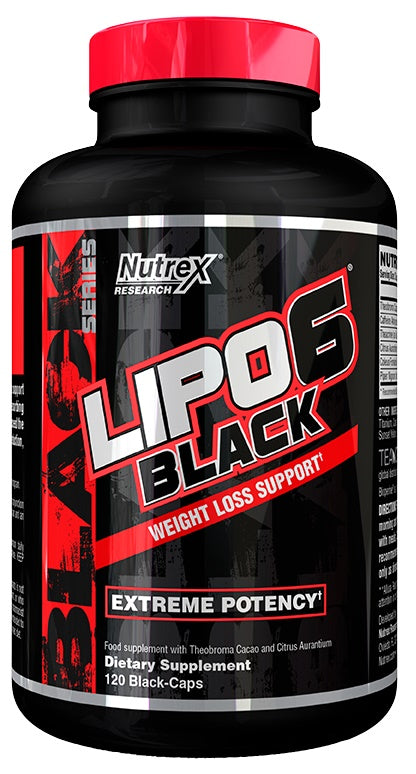 Nutrex Lipo-6 Black - 120 black caps | High-Quality Slimming and Weight Management | MySupplementShop.co.uk