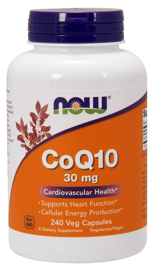 NOW Foods CoQ10, 30mg - 240 vcaps | High-Quality Health and Wellbeing | MySupplementShop.co.uk