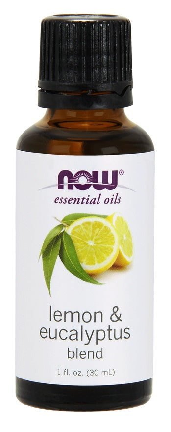 NOW Foods Essential Oil, Lemon & Eucalyptus Blend - 30 ml. | High-Quality Health and Wellbeing | MySupplementShop.co.uk