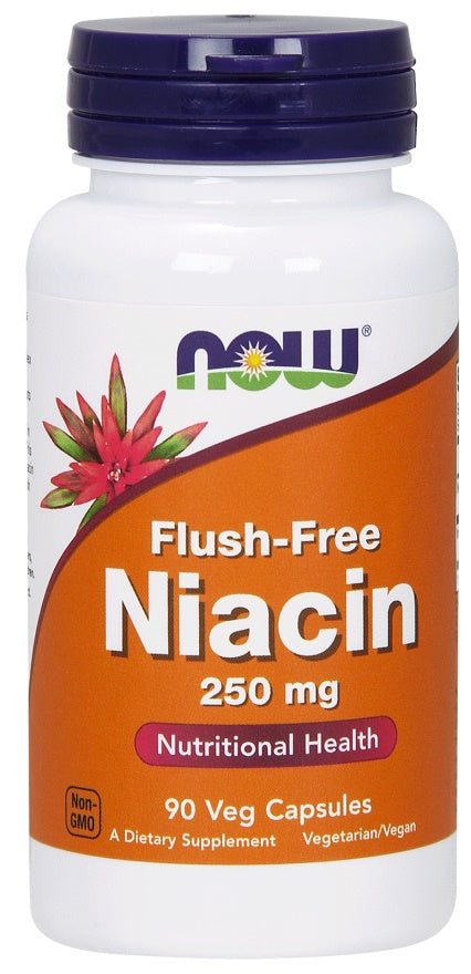 NOW Foods Niacin Flush-Free, 250mg - 90 vcaps | High-Quality Vitamins & Minerals | MySupplementShop.co.uk