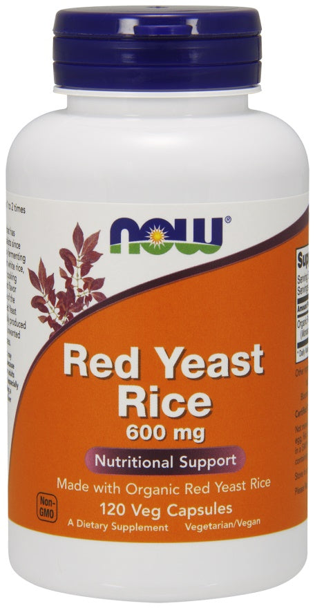 NOW Foods Red Yeast Rice, 600mg - 120 vcaps | High-Quality Health and Wellbeing | MySupplementShop.co.uk