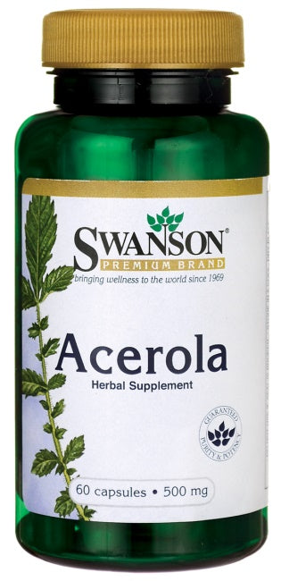 Swanson Acerola, 500mg - 60 caps - Health and Wellbeing at MySupplementShop by Swanson