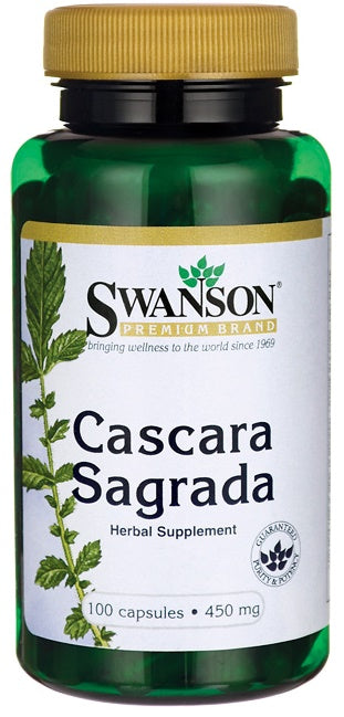 Swanson Cascara Sagrada, 450mg - 100 caps - Health and Wellbeing at MySupplementShop by Swanson