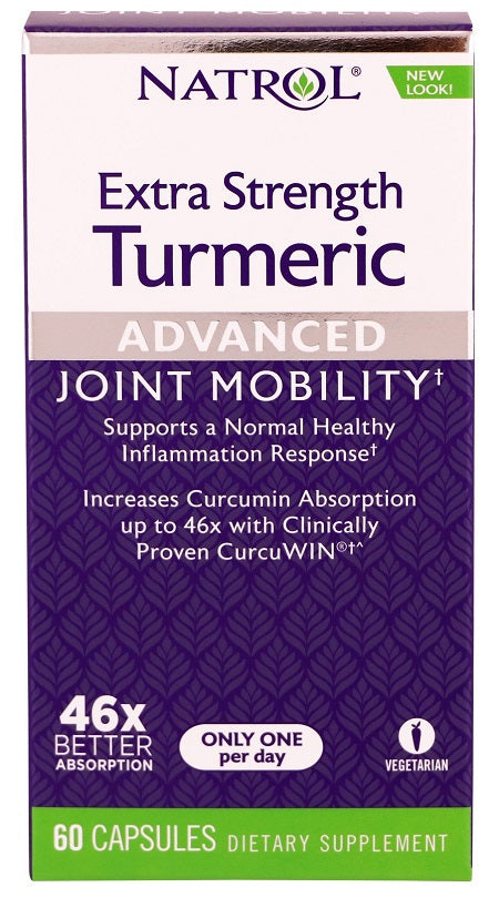 Natrol Turmeric, Extra Strength - 60 caps | High-Quality Joint Support | MySupplementShop.co.uk