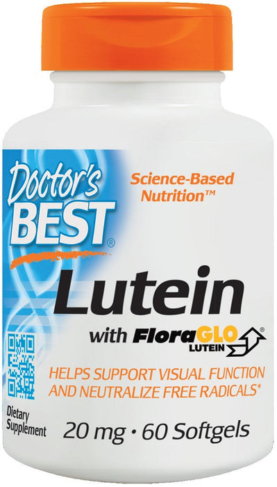 Doctor's Best Lutein with FloraGLO, 20mg - 60 softgels - Health and Wellbeing at MySupplementShop by Doctor's Best