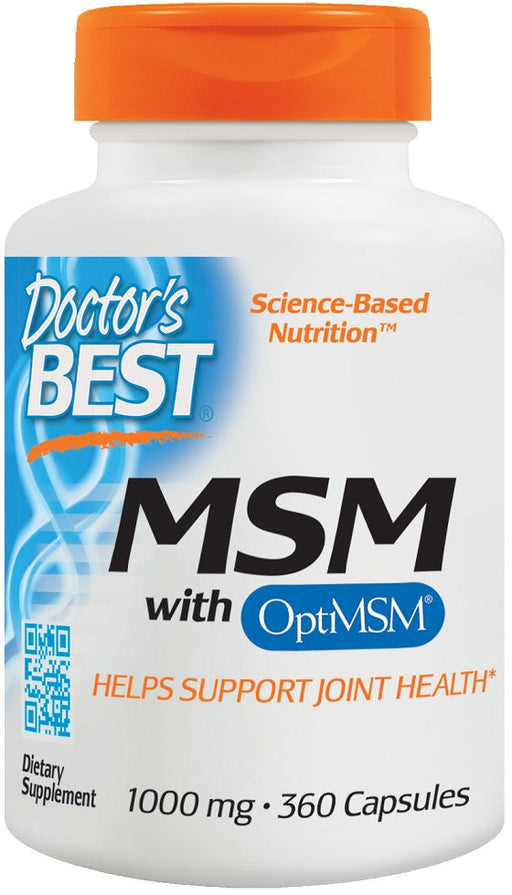 Doctor's Best MSM with OptiMSM, 1000mg - 360 caps | High-Quality Joint Support | MySupplementShop.co.uk