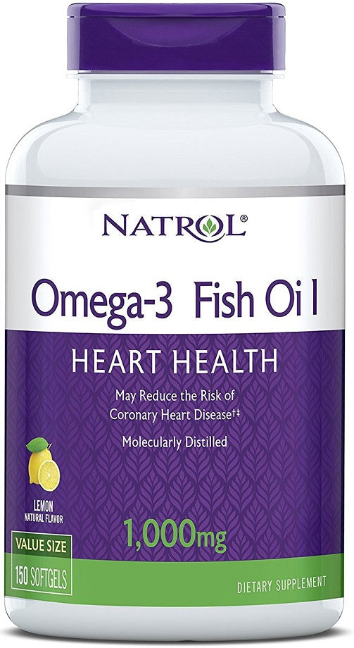 Natrol Omega-3 Fish Oil, 1000mg - 150 softgels | High-Quality Omegas, EFAs, CLA, Oils | MySupplementShop.co.uk