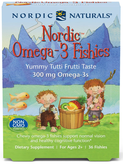 Nordic Naturals Nordic Omega3 Fishies 300mg Yummy Tutti Frutti Taste  36 fishies - Health and Wellbeing at MySupplementShop by Nordic Naturals