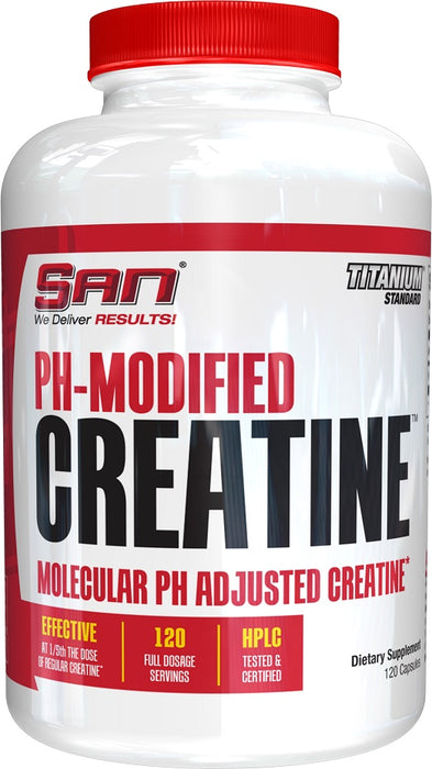 SAN PH-Modified Creatine - 120 caps | High-Quality Creatine Supplements | MySupplementShop.co.uk